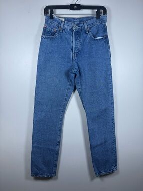 Levi's 501 Women's Straight Leg Blue Denim Jeans 25